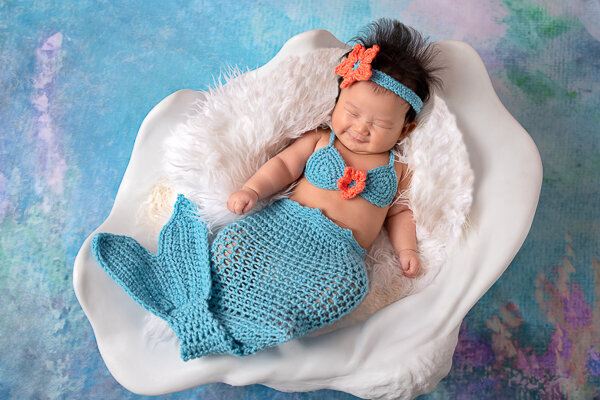 East Brunswick NJ Baby Photographer 100 Days Mermaid