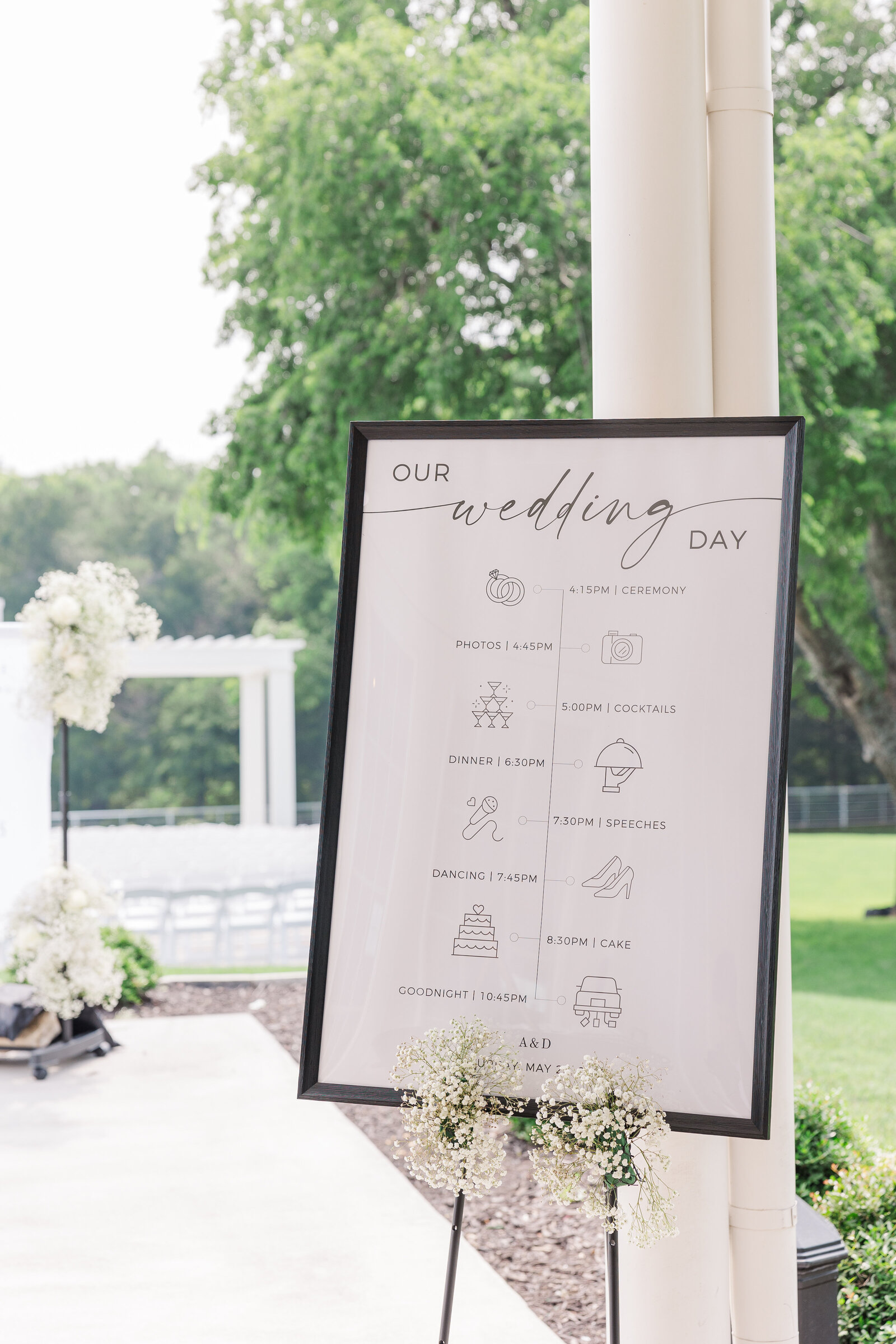 Wedding seating chart for guests