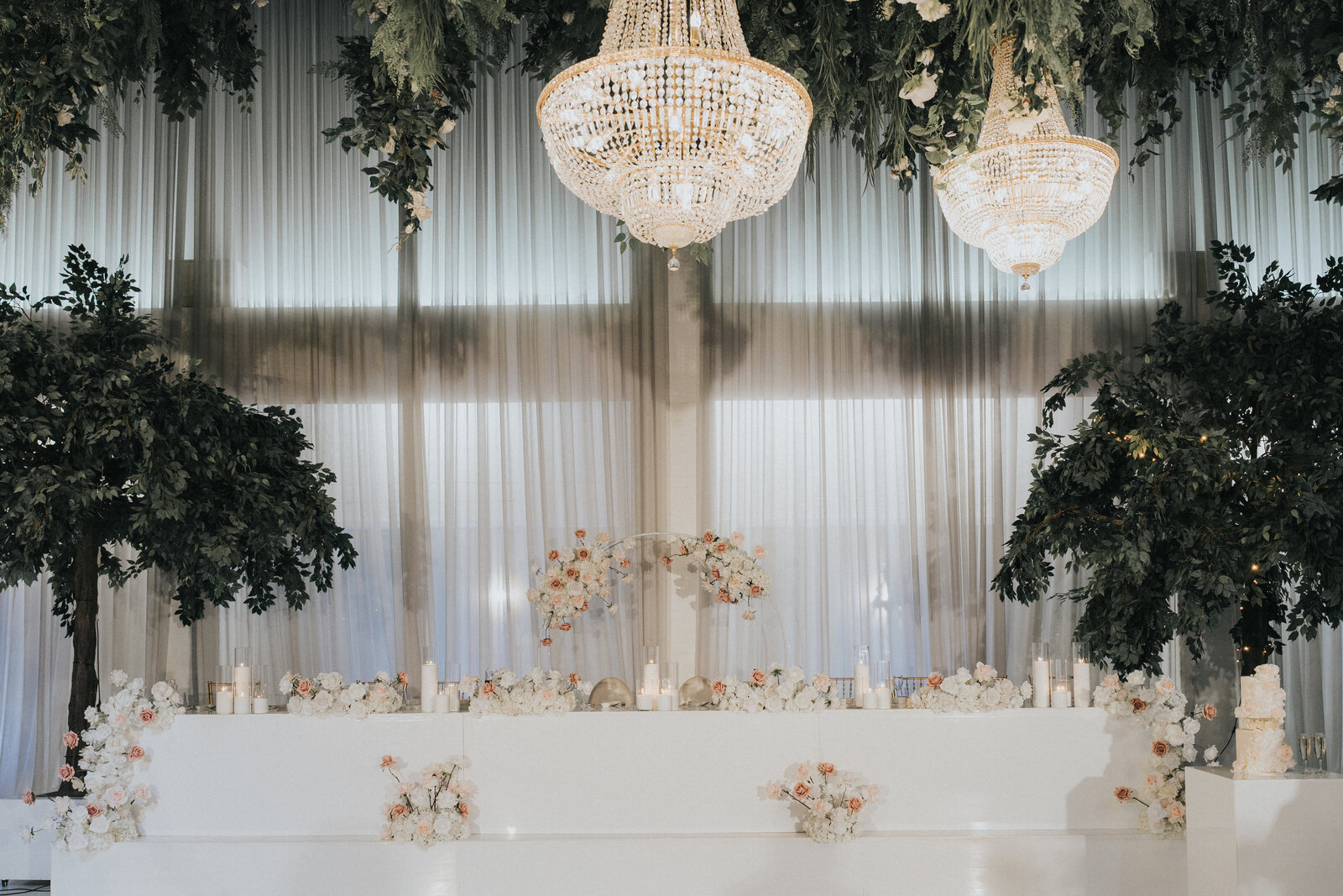 Whitestone's pre-styled ballroom set for a celebration