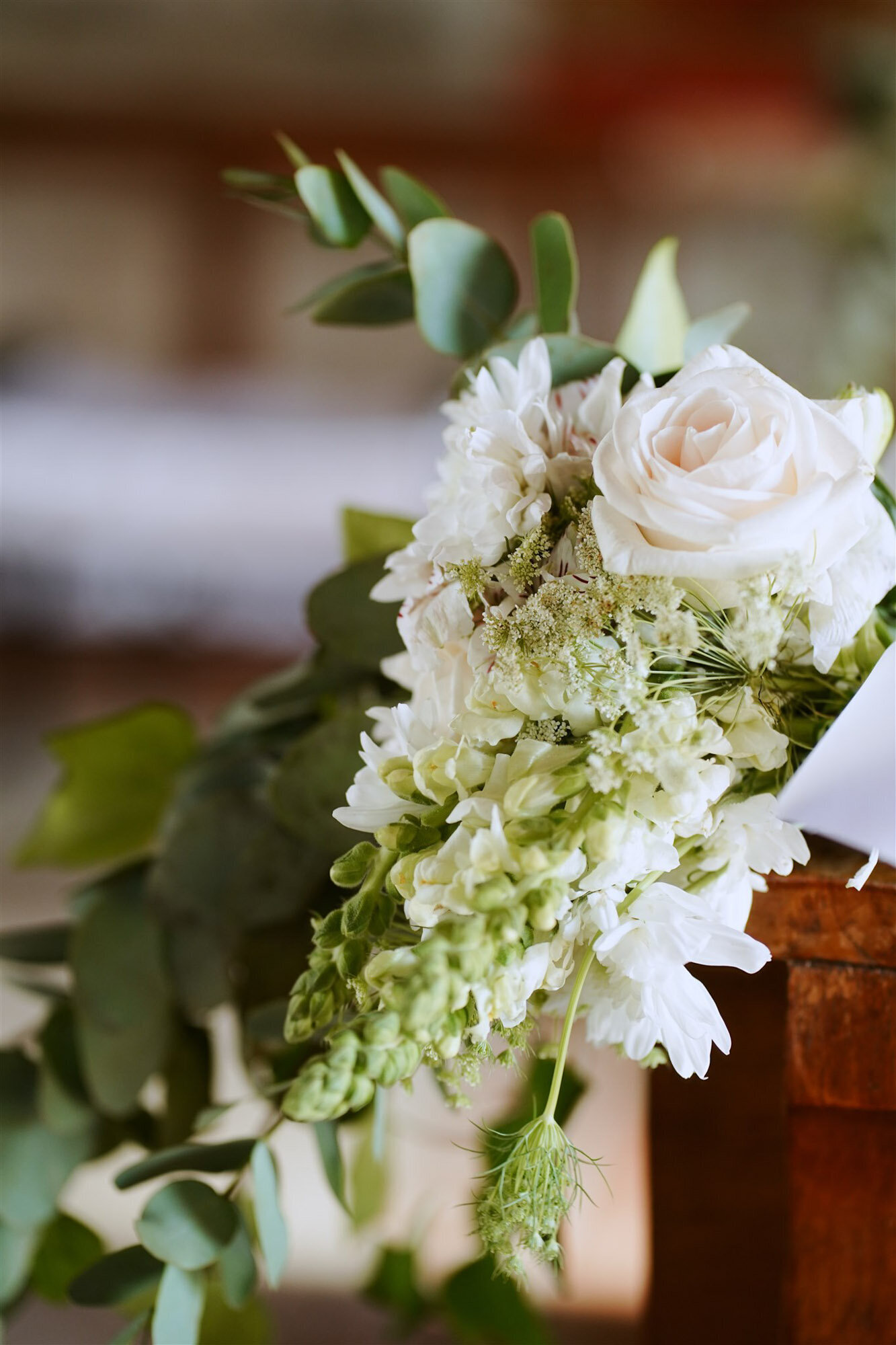 floral arrangement at wedding