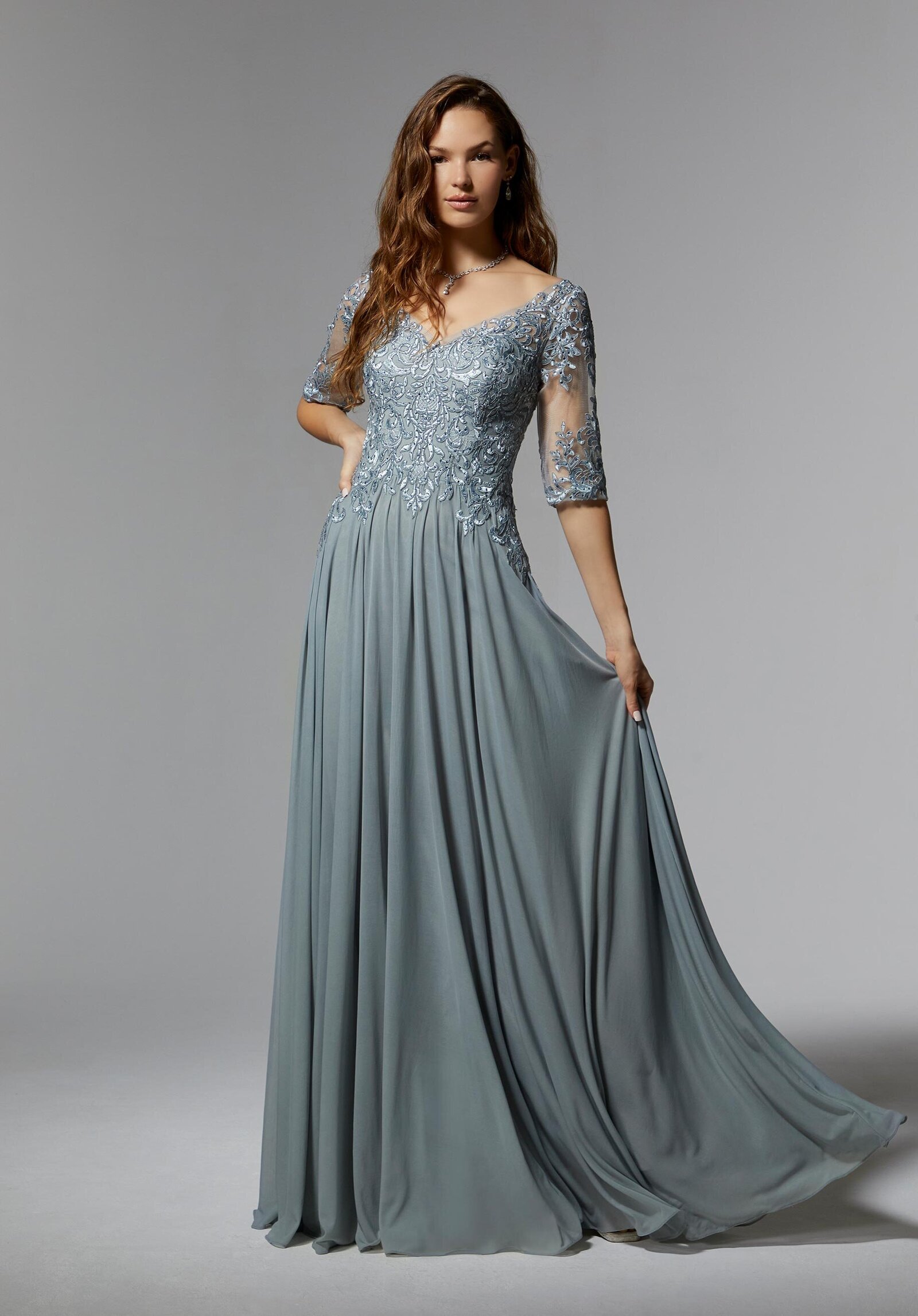 white christmas dresses MGNY Morilee 72235 main image 1