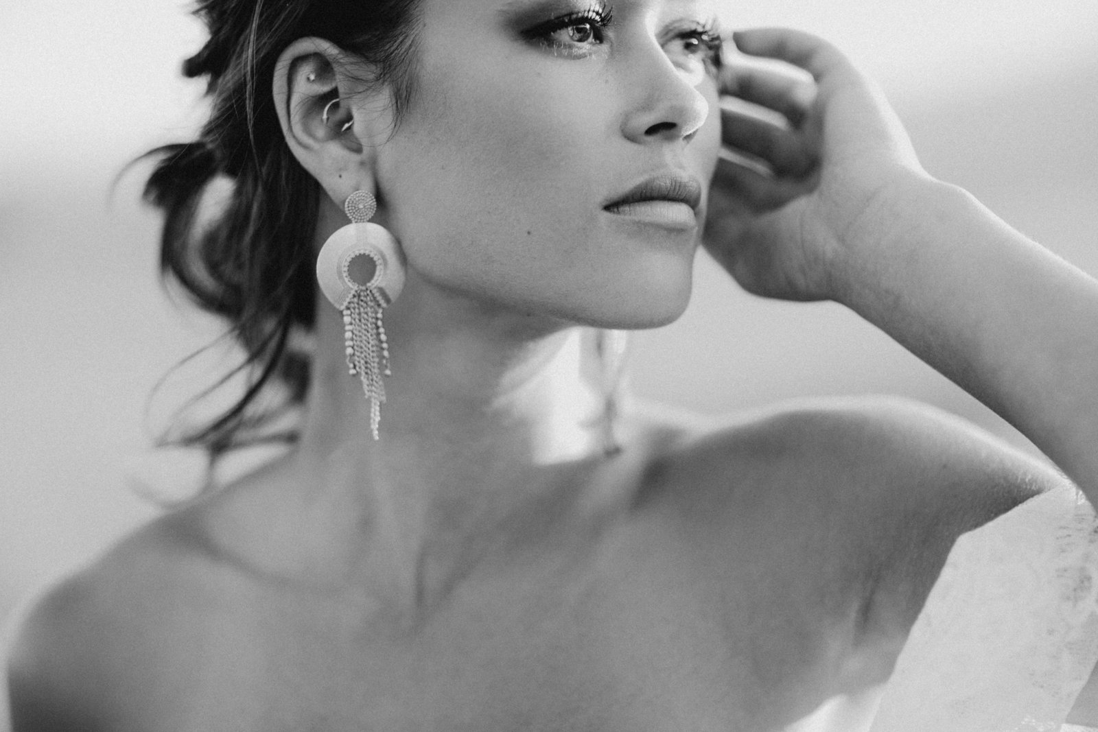 Close up of this gorgeous bride, photographed at golden hour near Missoula, Montana.