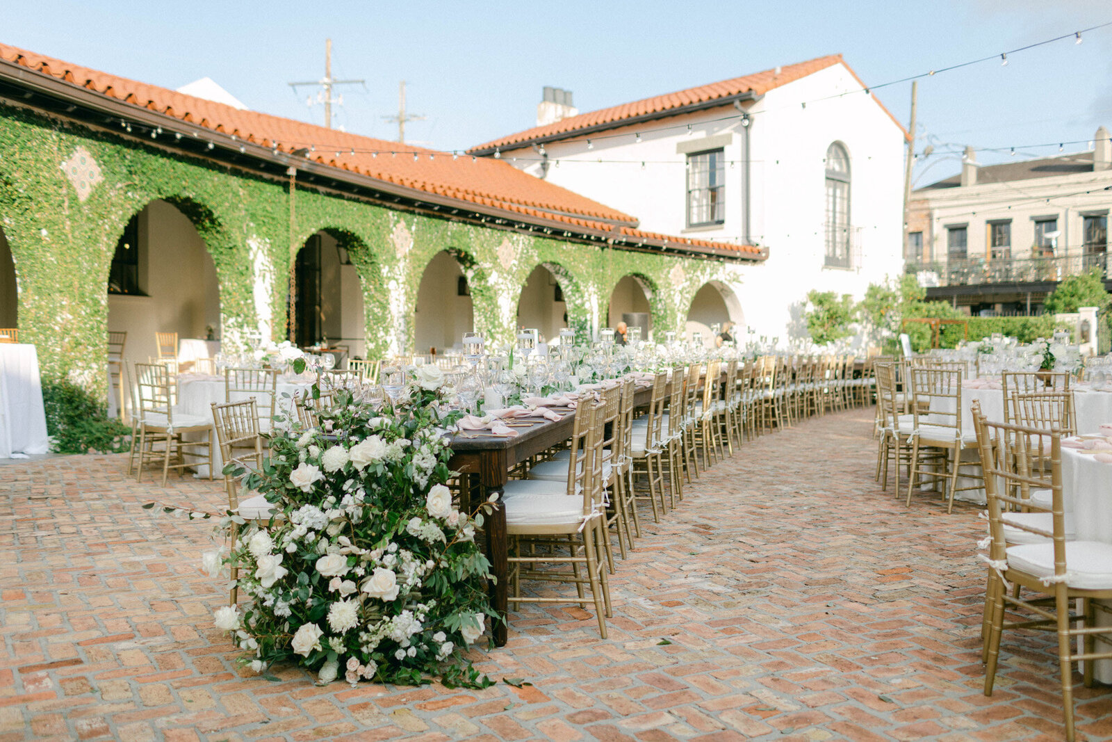 wedding reception design at a venue in New Orleans