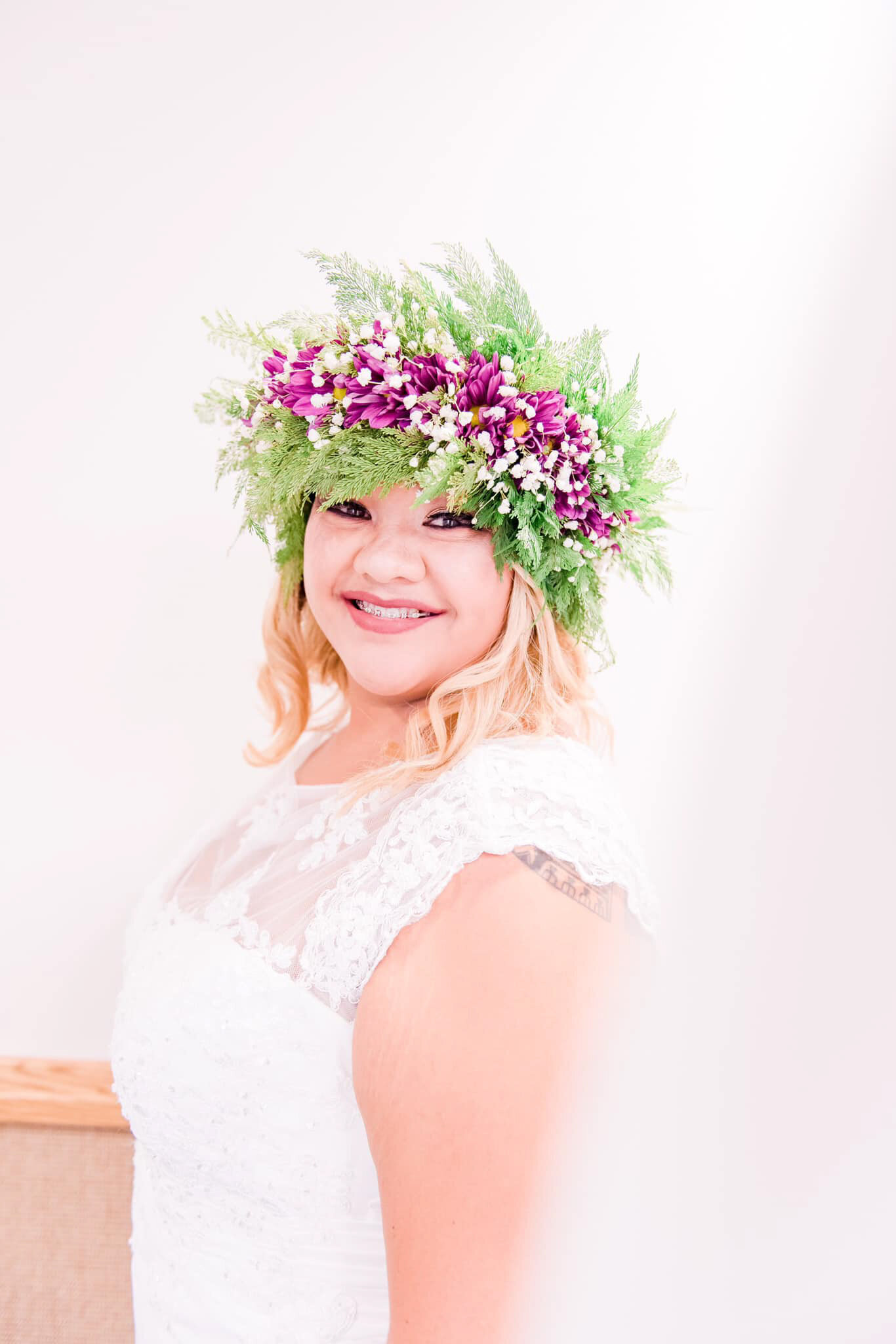 Hilton Hawaiian Village Wedding Photography, bride in floral crown