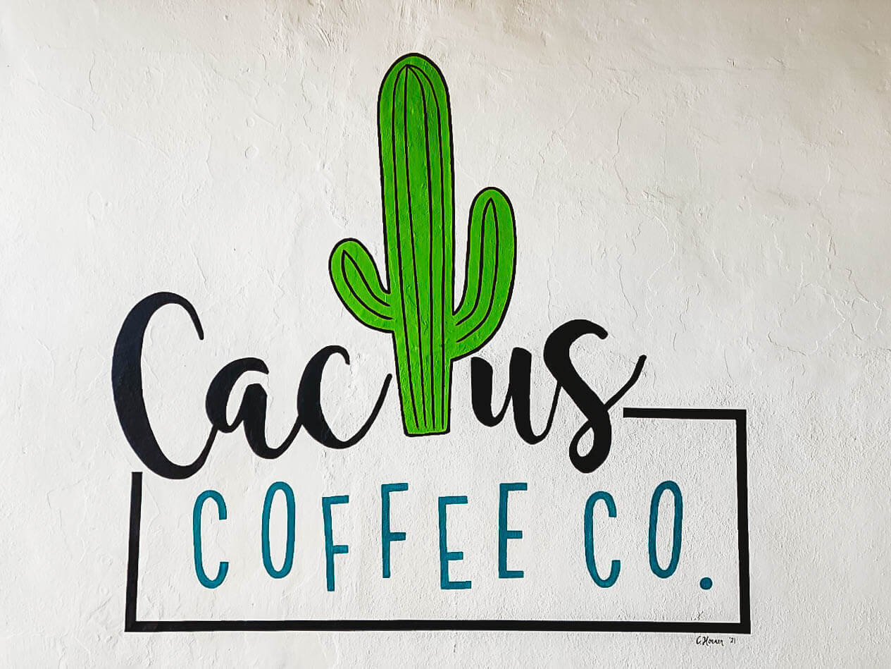 Christen-Horner-Art-Texas-Painter-Commission-Cactus Coffee Co. Logo