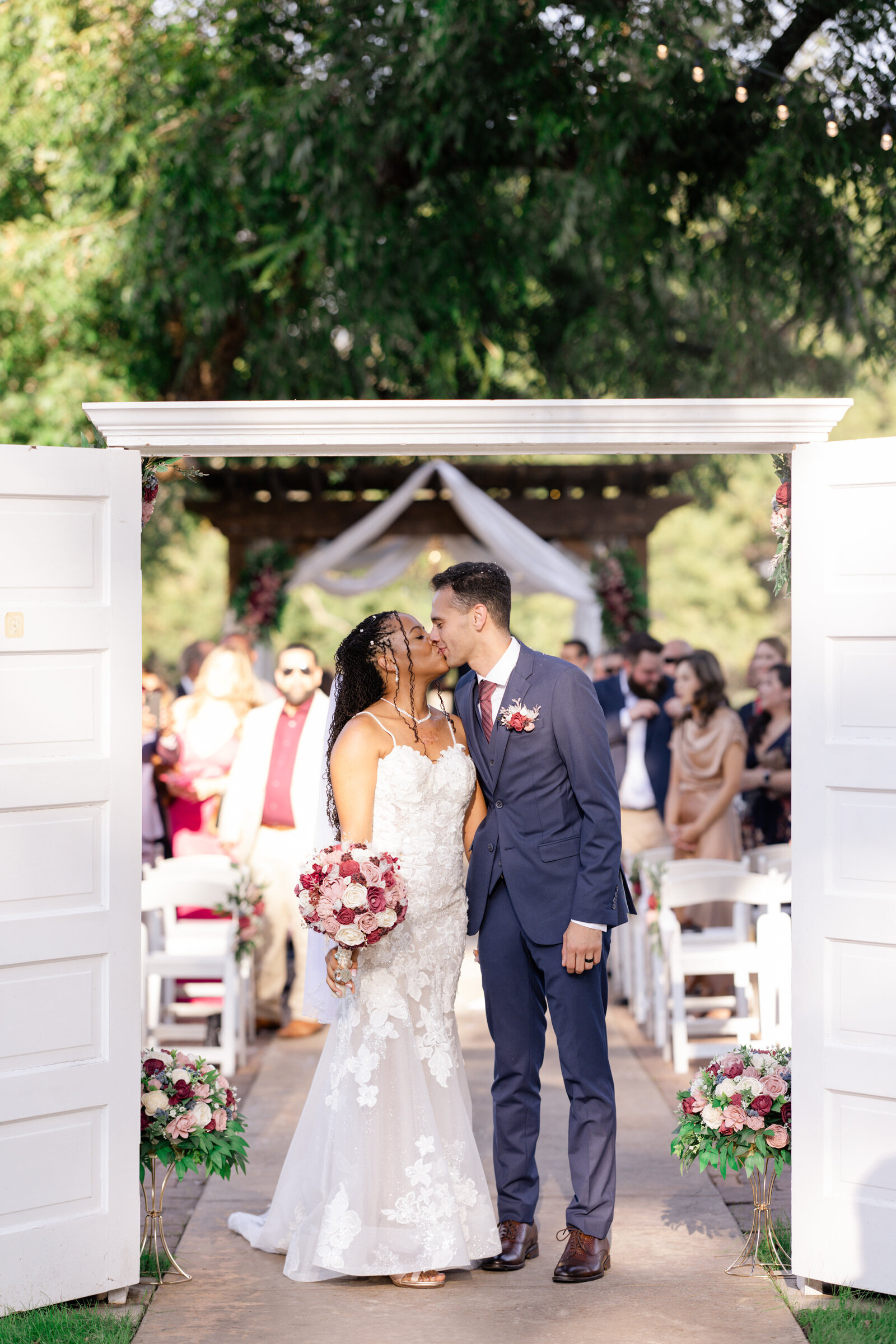 Bride and groom solo photography before wedding reception