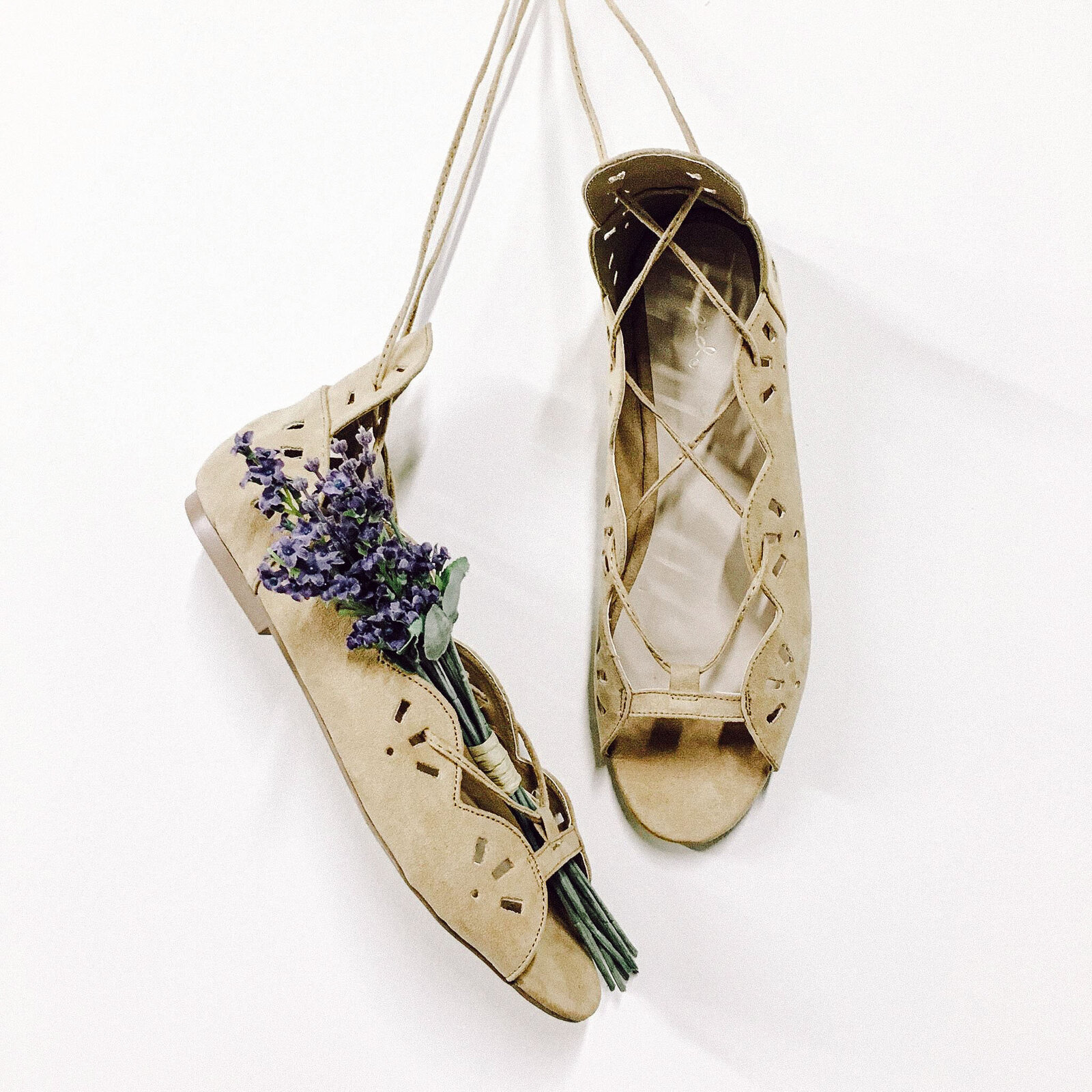 Shoe flat lay product photography for boutique California by Chelsea Loren