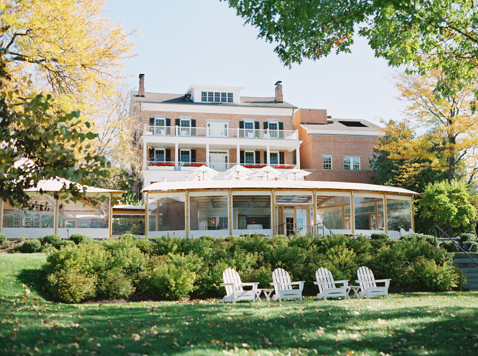 The front of Inns of Aurora in Aurora, New York.