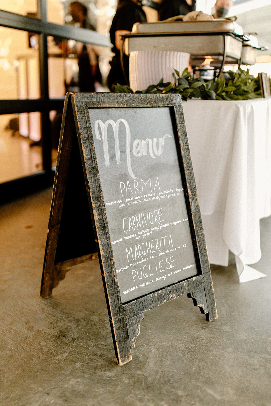 wedding menu sign