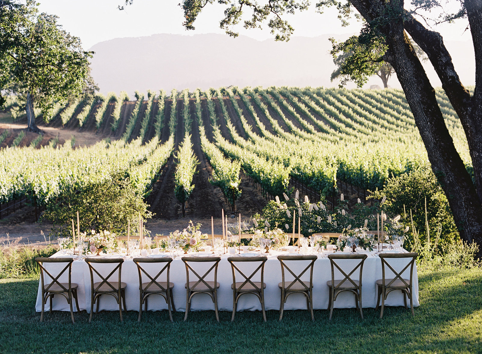 Wedding by Jenny Schneider Events in Napa Valley, California. Photo by Eric Kelley Photography.
