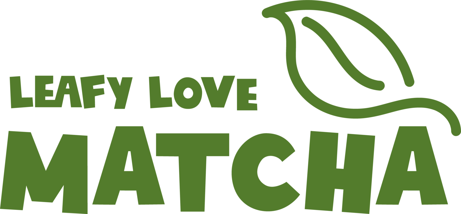 leafy matcha logo design