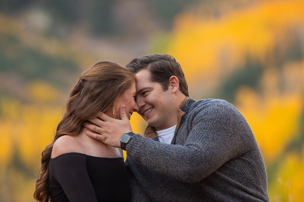 Fall colors engagement session at Maroon Bells Aspen Colorado photographer
