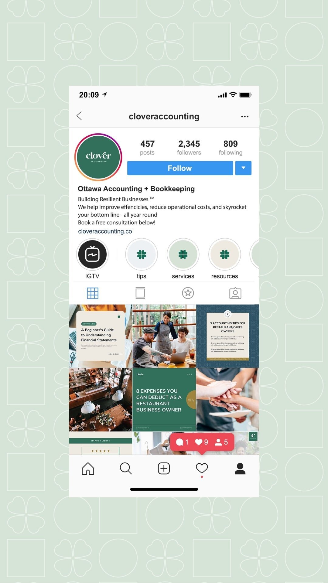 instagram-grid-mockup-for-clover-accounting