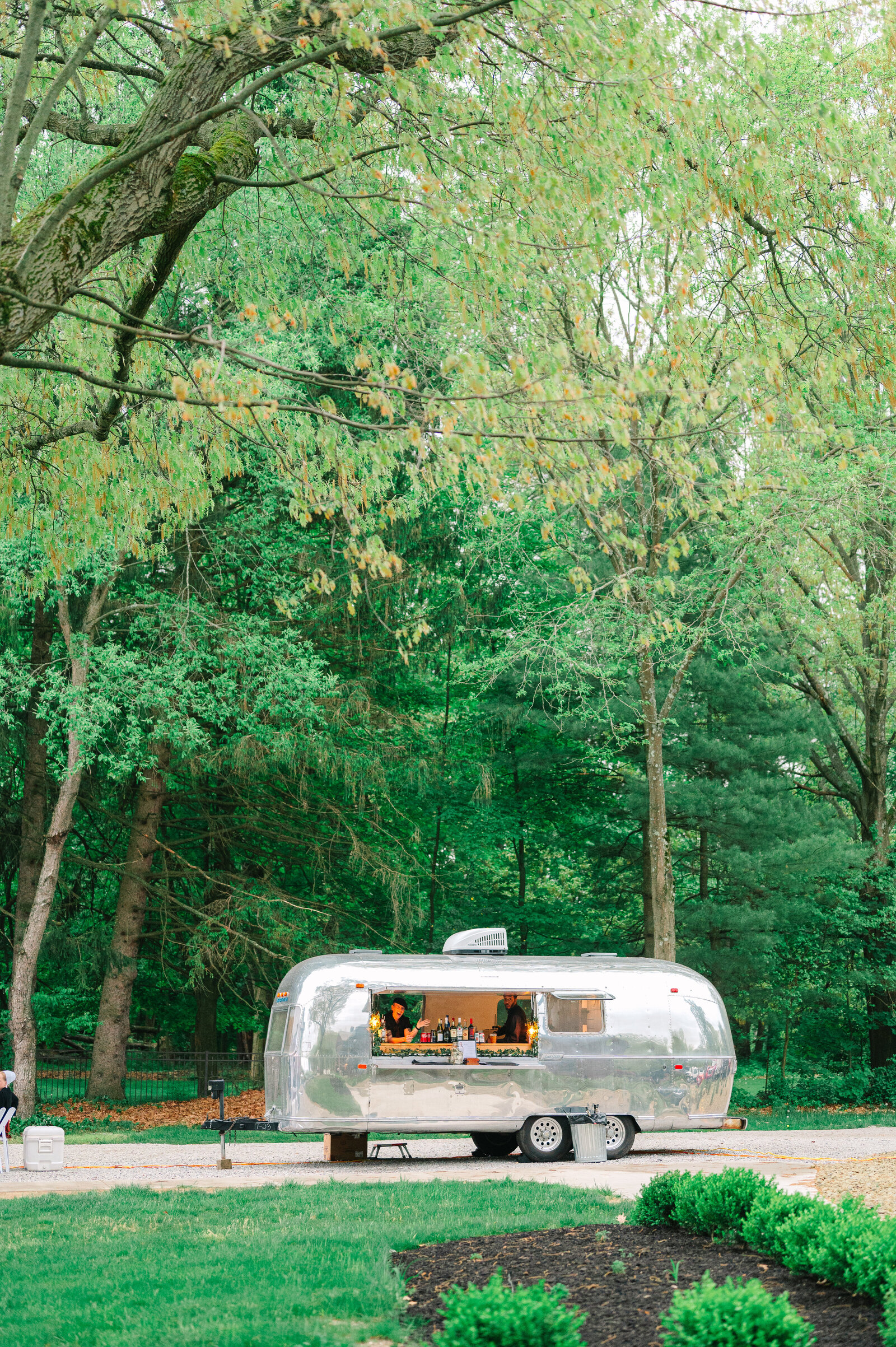 airstream bar at tudor house at masons cove at portage lakes