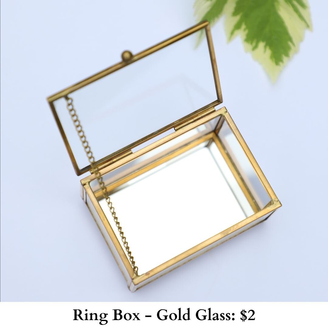 Ring Box-Gold Glass-723