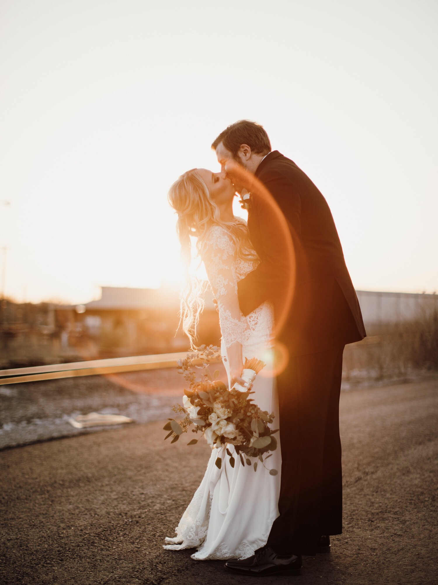 Sunset portraits after a 14Tenn wedding