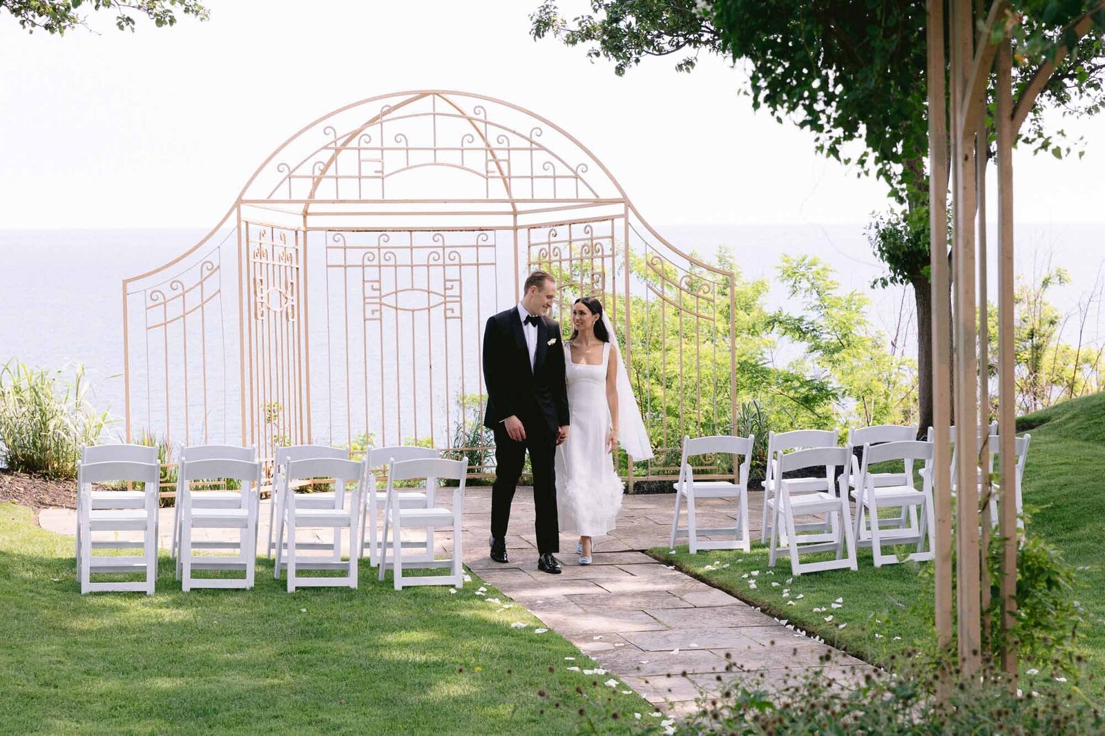 Bride and Groom Portrait at Evergreen Brickworks