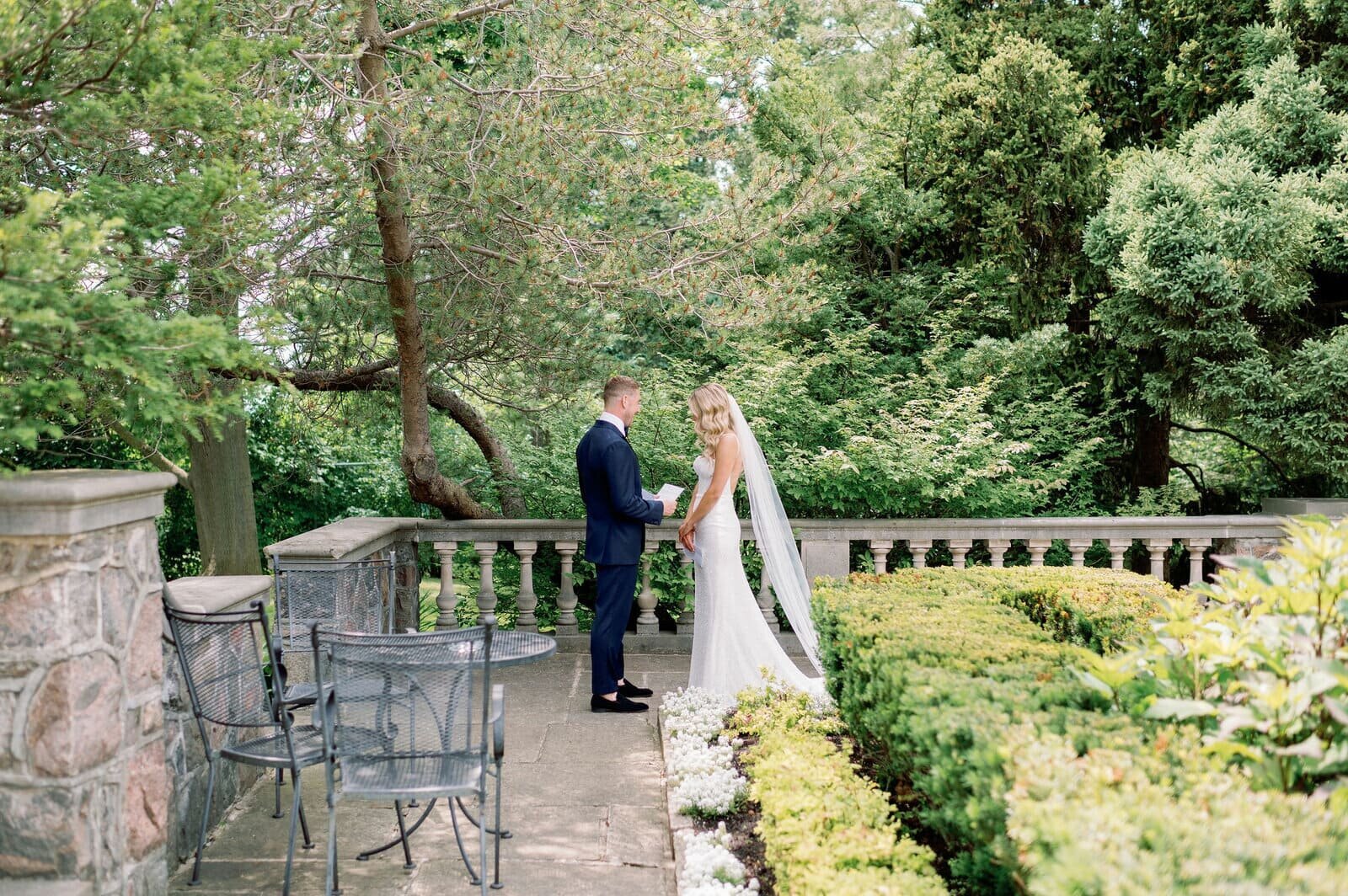 Bride and Groom Private Vows at Graydon Hall Manor Toronto Jacqueline James Photography