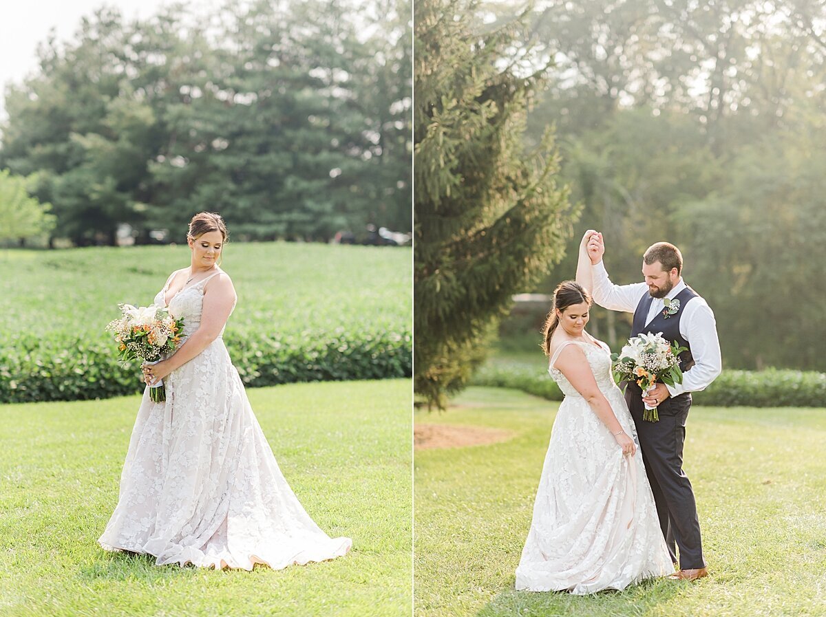 Navy & Rose Summer Backyard Wedding | Danvers, IL_0014