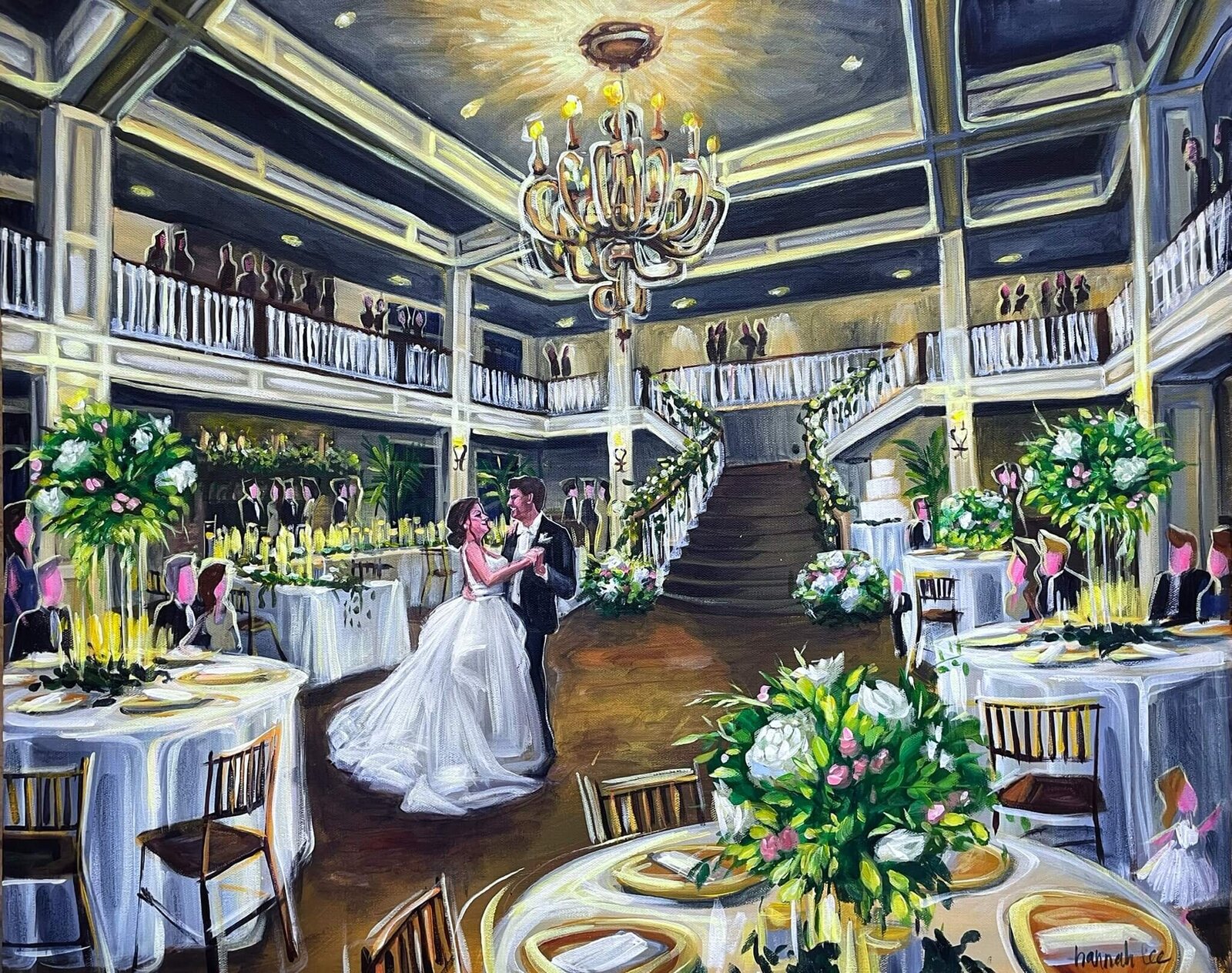 Live Wedding Painting reception at The Springs Event Venue - Vislocky