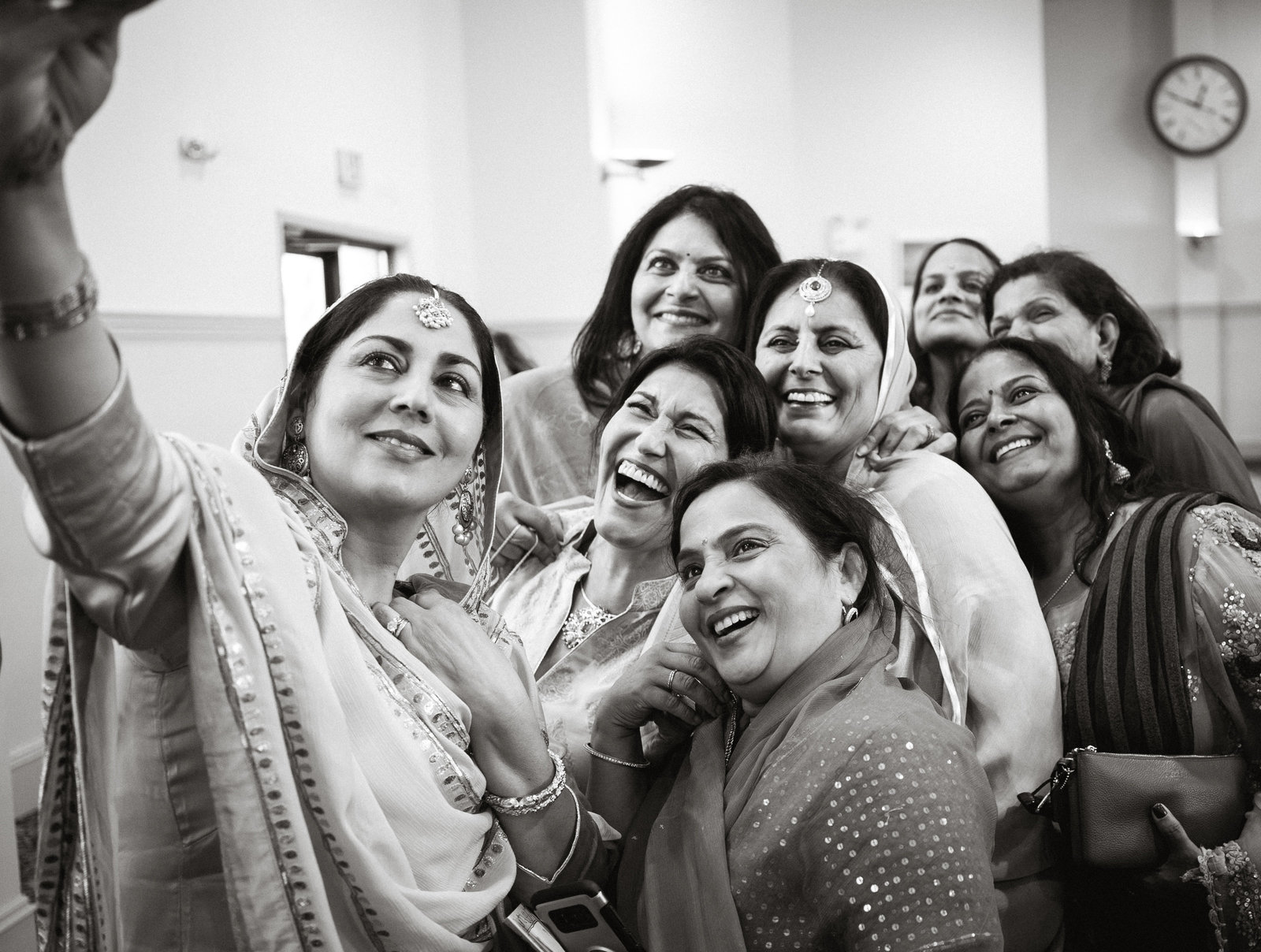Fun candid of family members and wedding guests at the Indian part of this two day celebration.