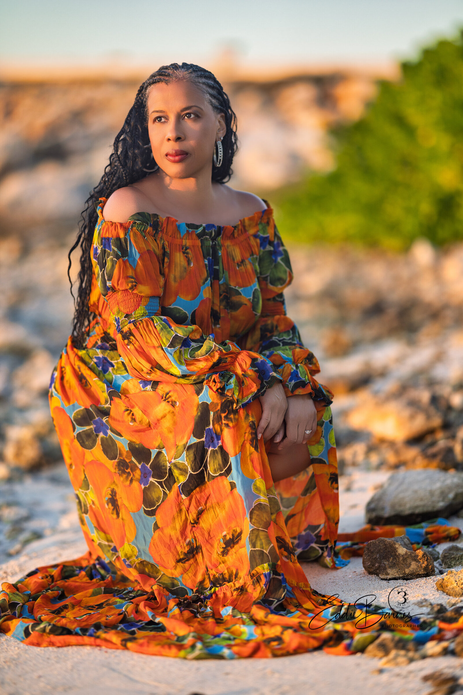 Woman in Jamaica B-day photo shoot