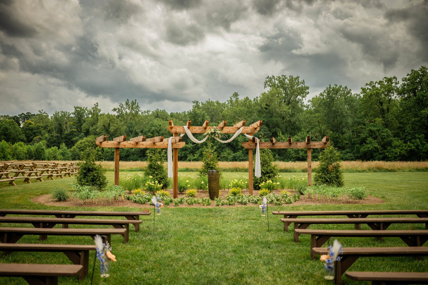 Outdoor wedding ceremony 