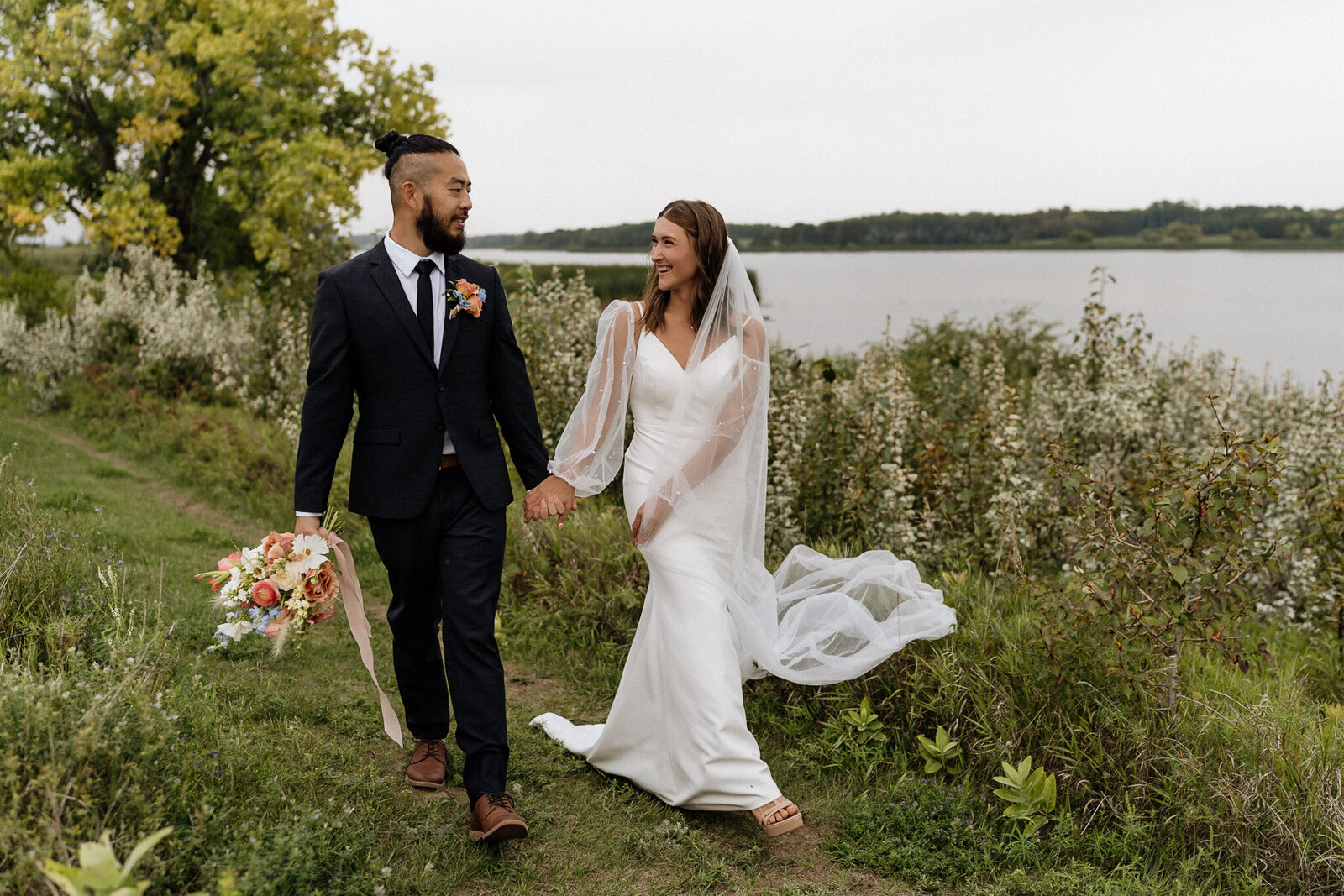 couple during Summer wedding