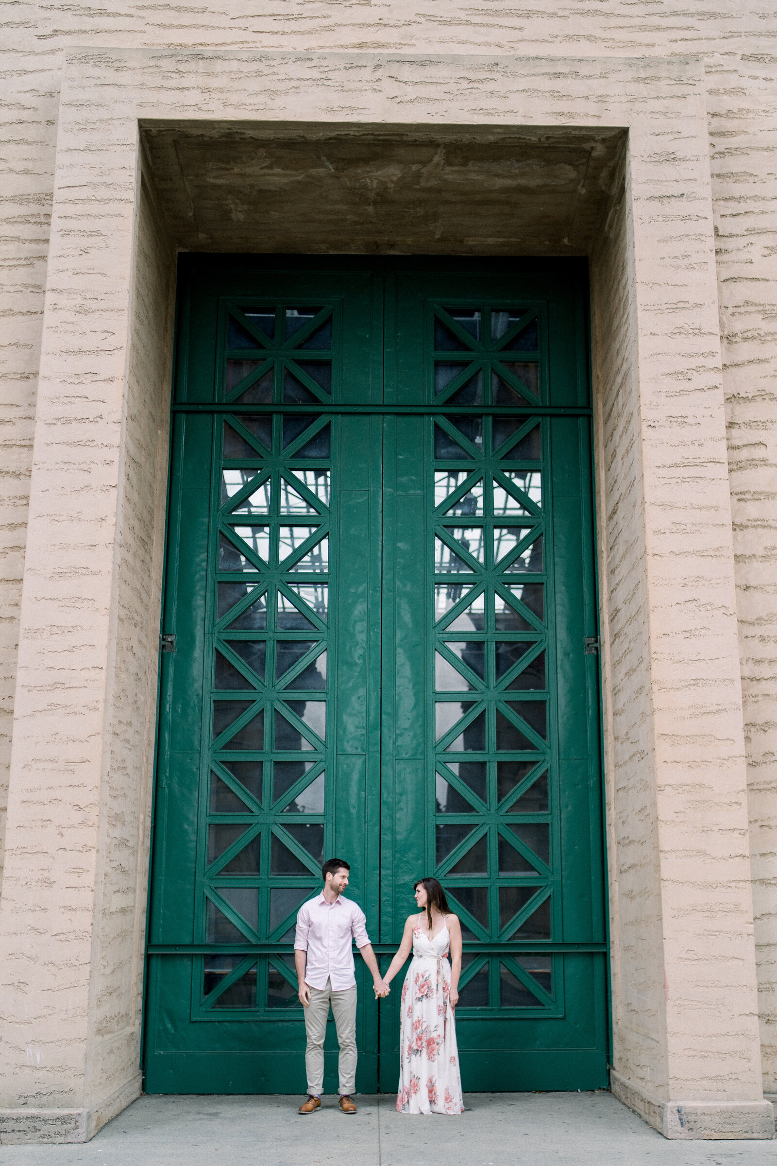 Couples engagement photos at Palace of Fine Arts in San Francisco, CA