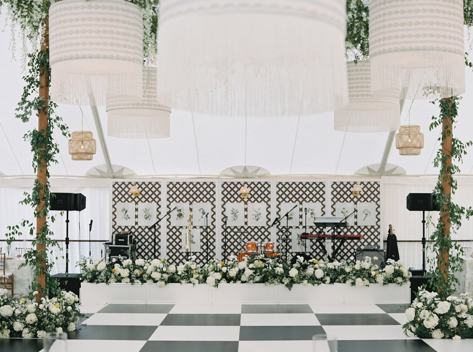 Immersive and Luxury Private Estate and Tented Wedding with Blue, Green and White Color Palette-30
