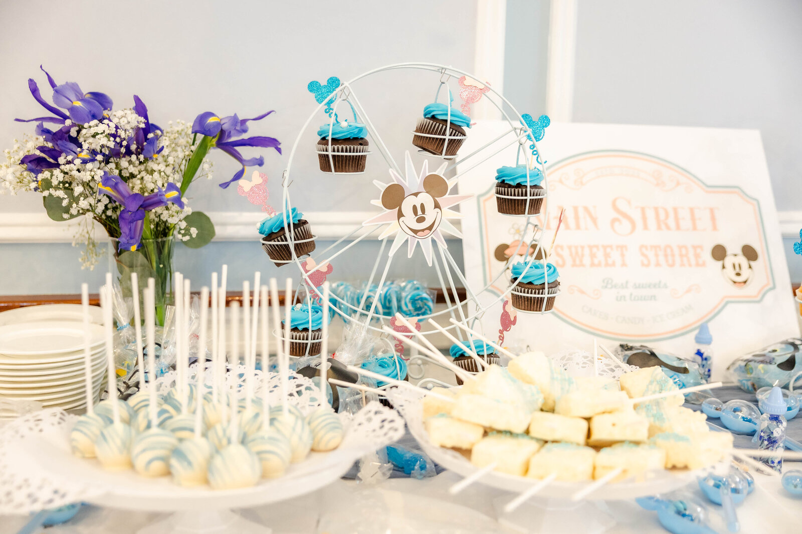 disney-themed-baby-shower-dessert-table-main-street-cupcakes-cakepops-long-island