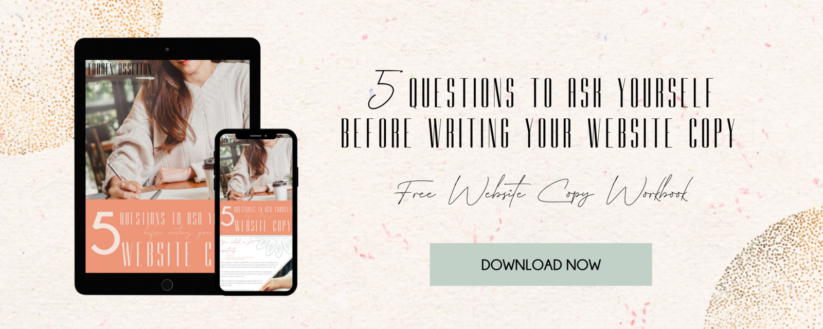 Lauren Osselton - Freebie- 5 Questions Ask Yourself - Website Copy Workbook