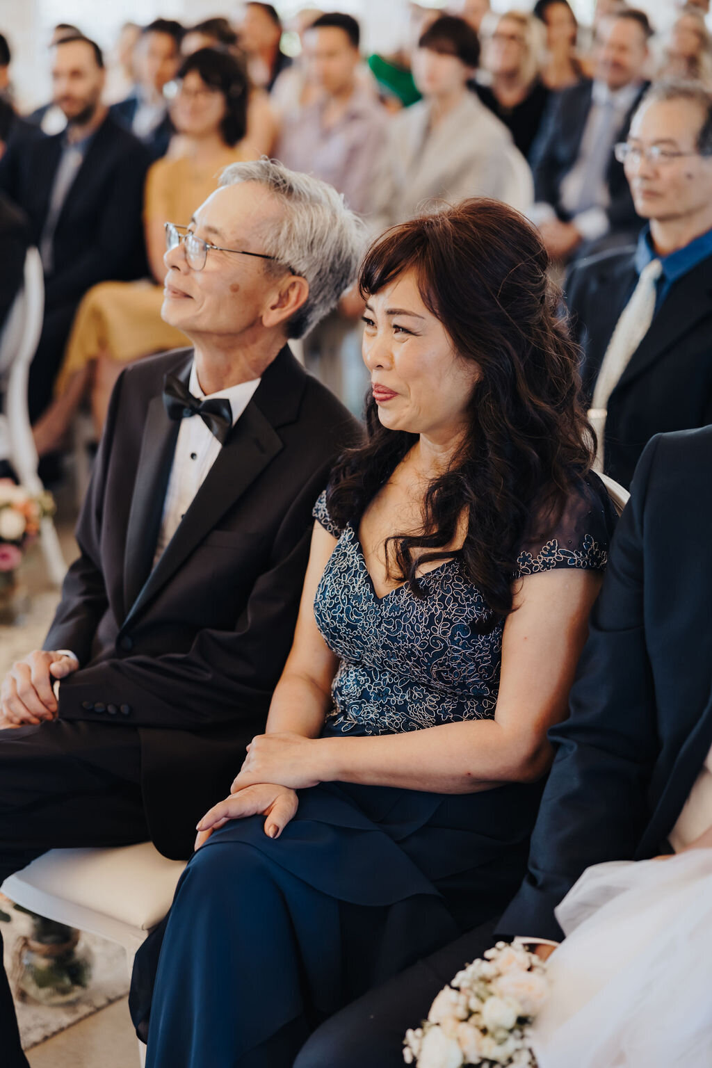 Parents of Bride at wedding ceremony