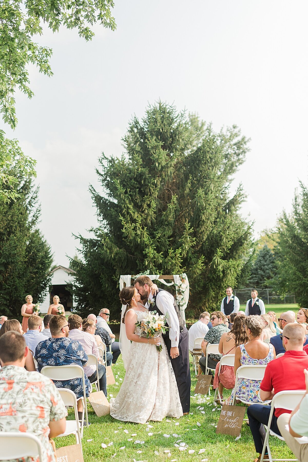 Navy & Rose Summer Backyard Wedding | Danvers, IL_0070