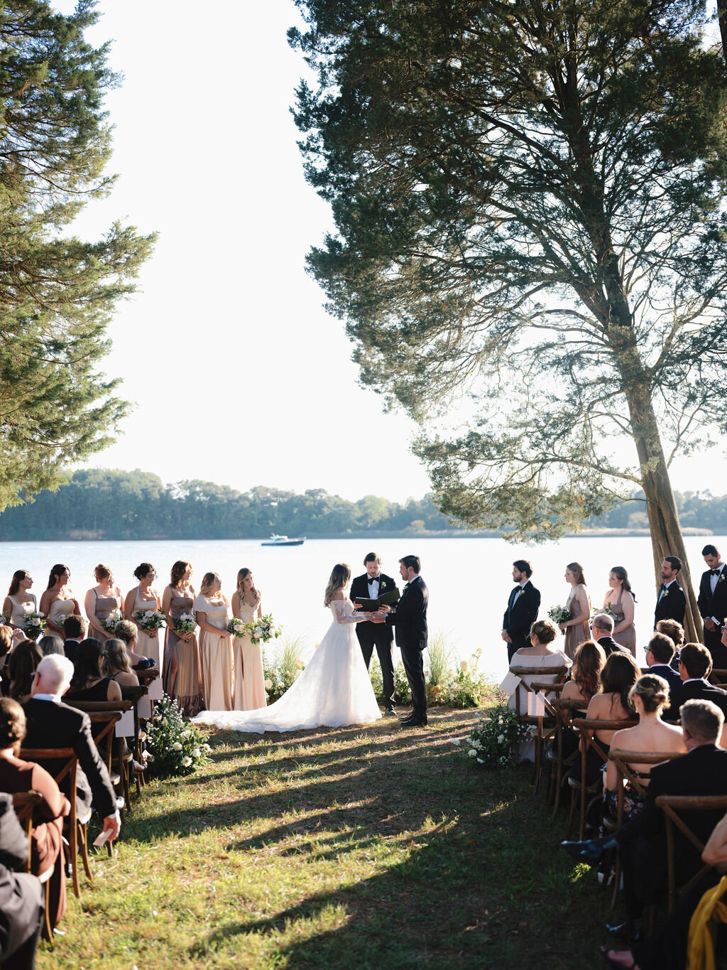 11Kate Campbell Floral Brittland waterfront tented wedding by Molly McManus photo