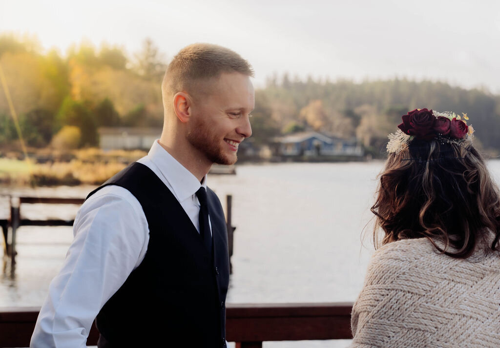 Wedding on the lake in Lincoln City Oregon
