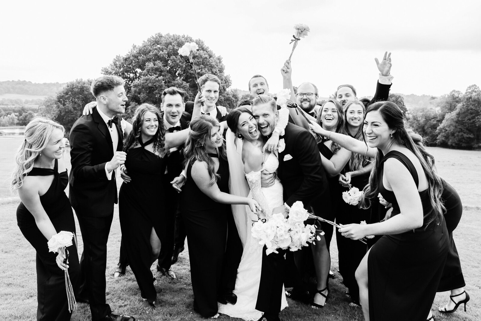 north-cadbury-house-bridal-party-group-shot