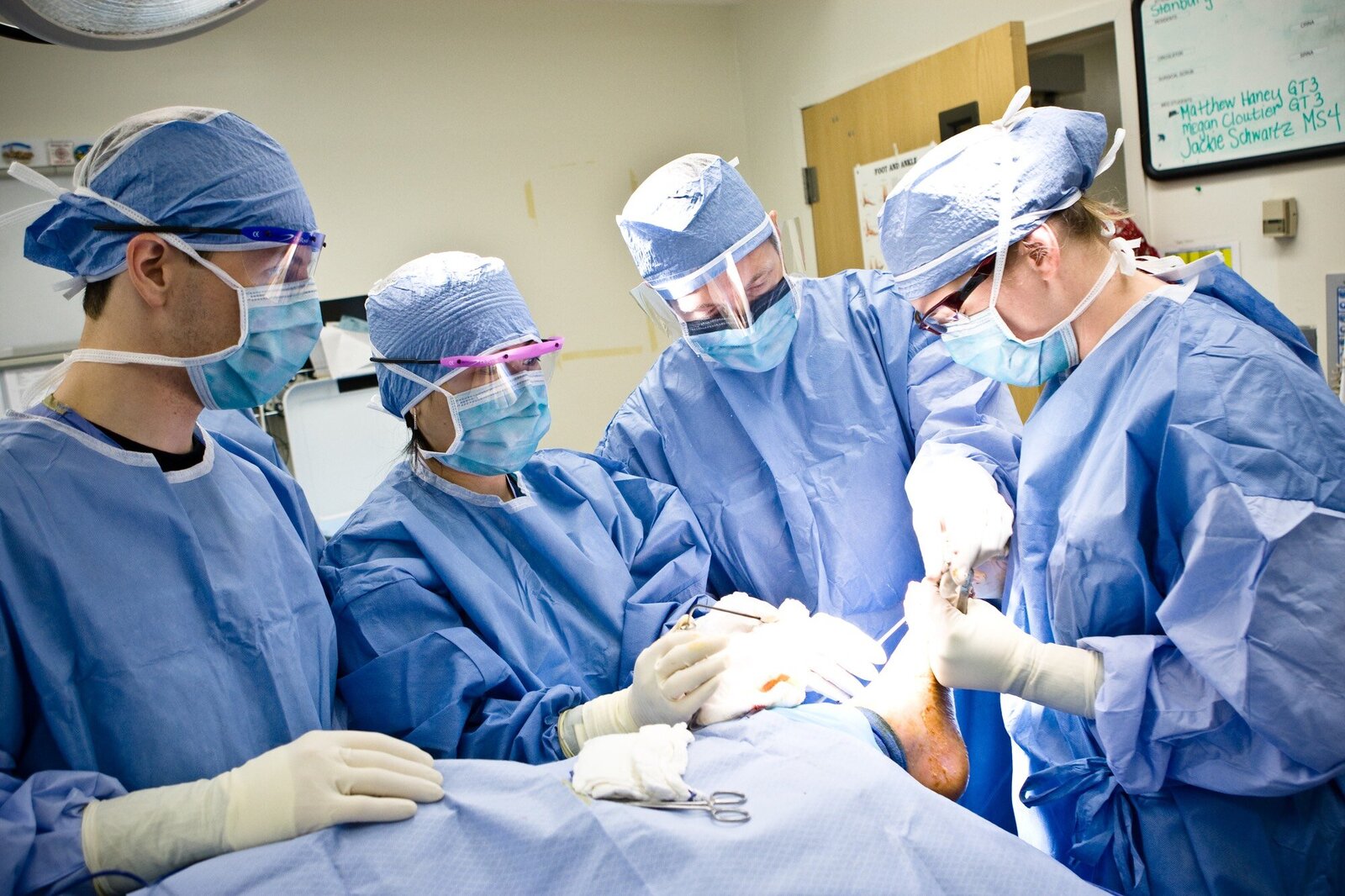 Surgical team at work
