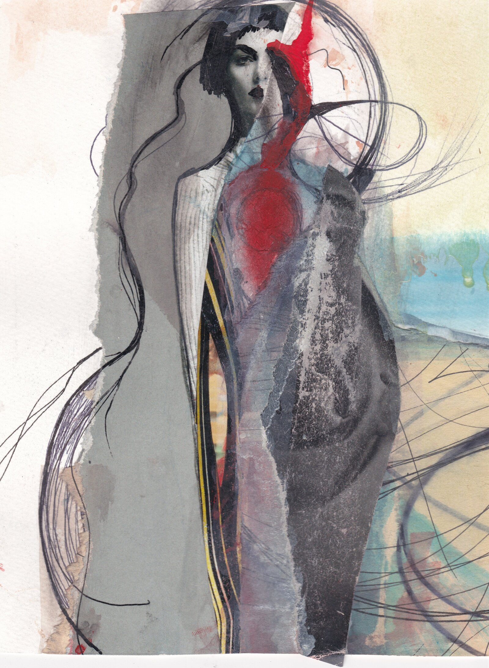 collage on paper