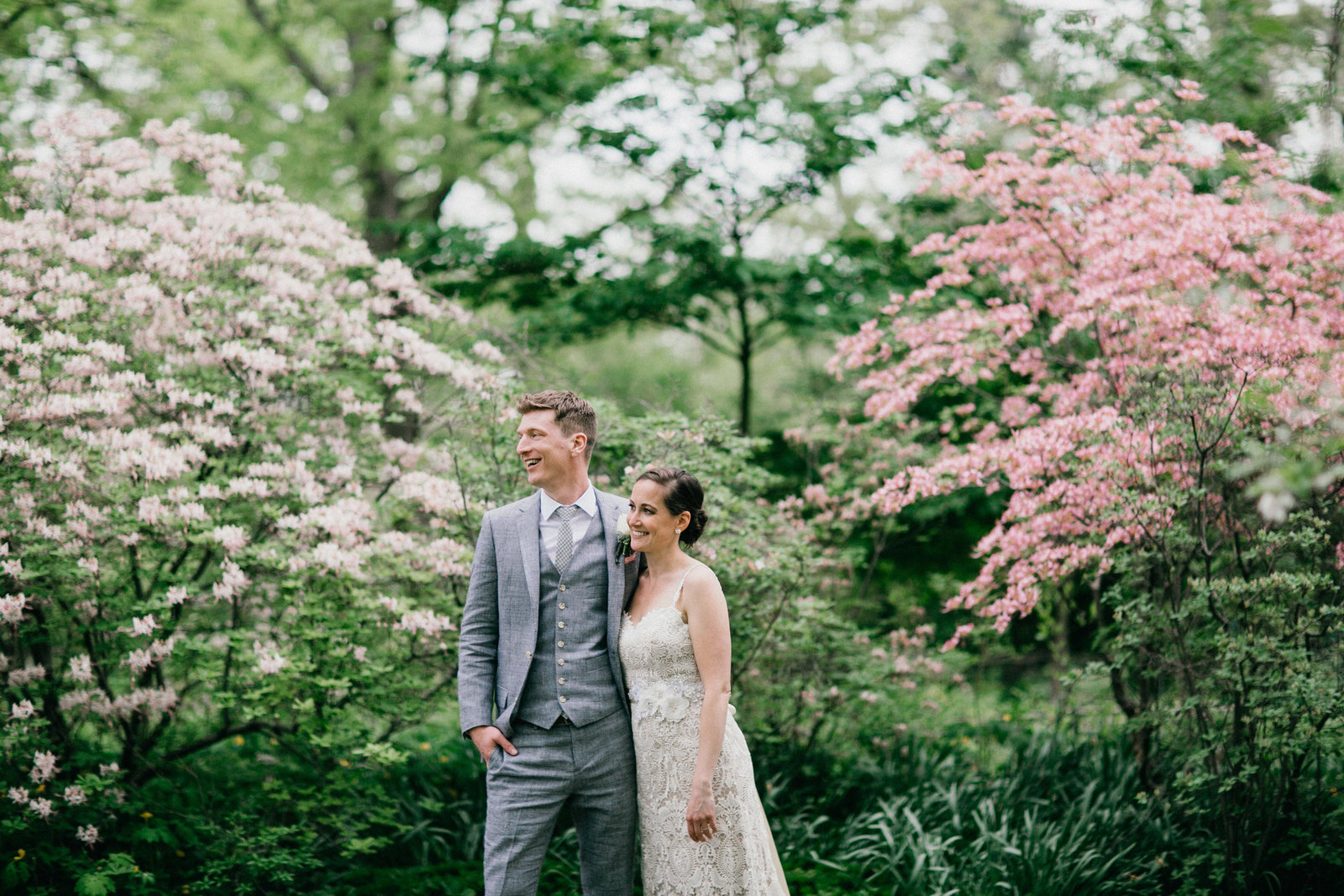 Everything in bloom at this spring  wedding at Bartram's Garden.