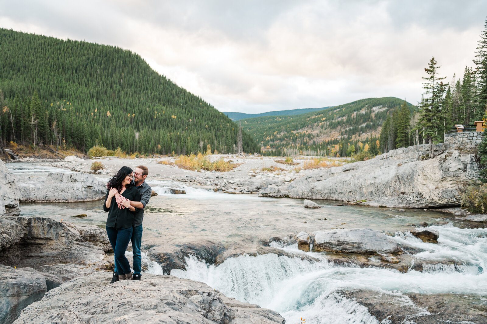 Destination Engagement Sessions - Bragg Creek Alberta - Elbow Falls