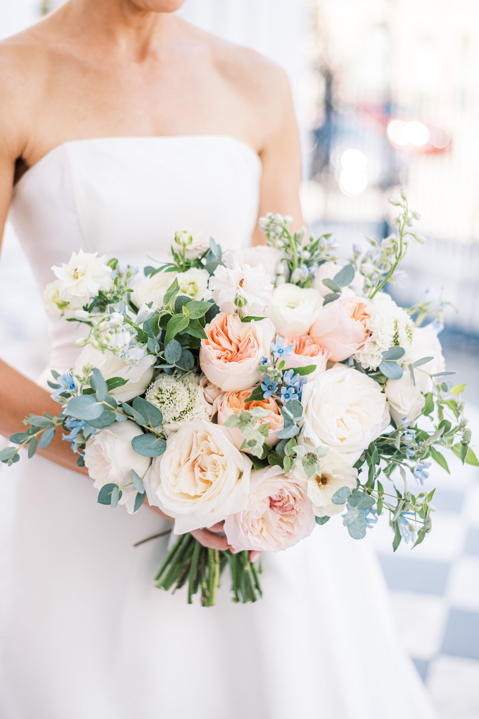 pastel garden bridal bouquet in Charleston, SC