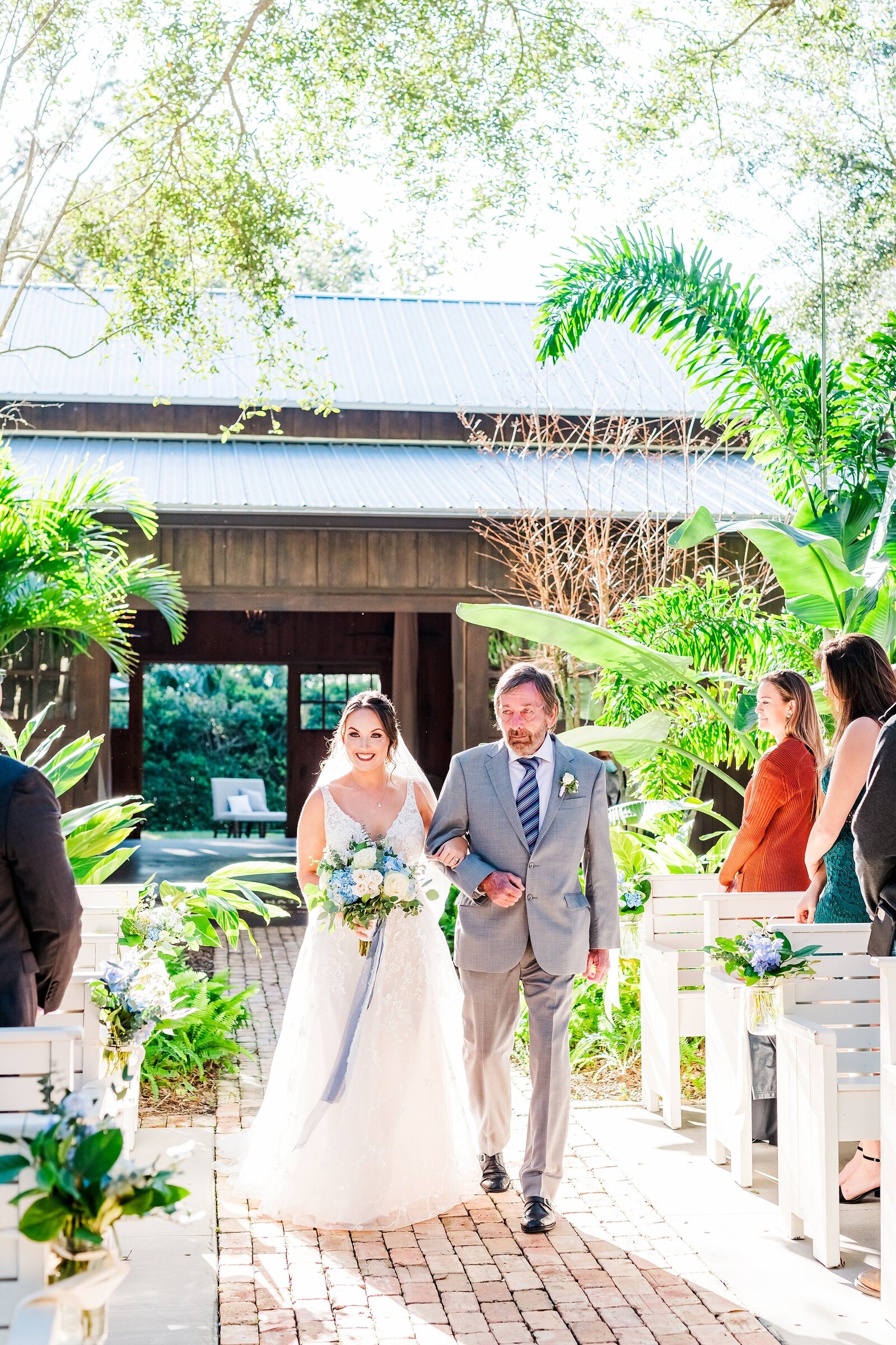 Dad walking daughter down aisle | The Delamater House Wedding | Chynna Pacheco Photography-501