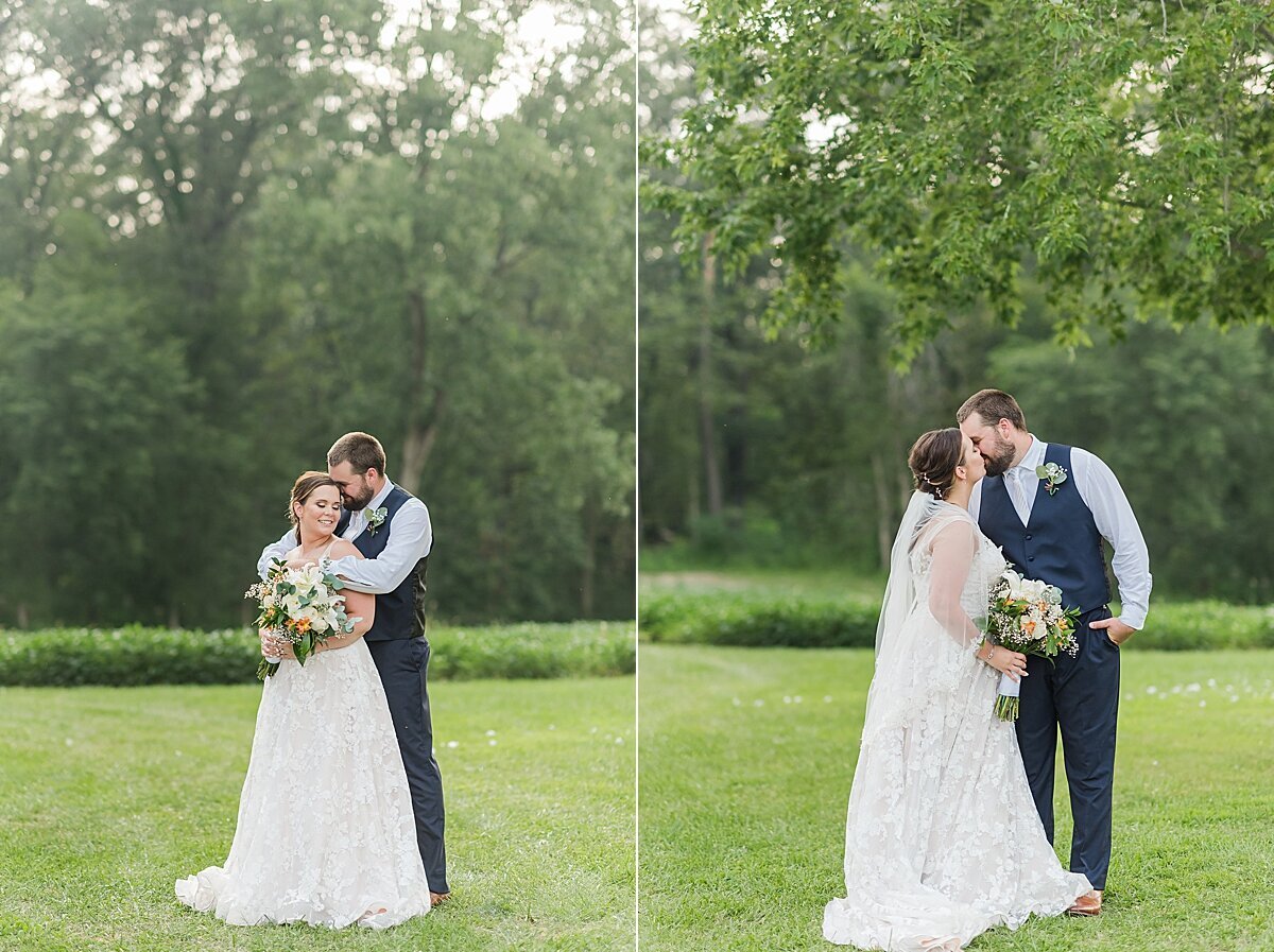 Navy & Rose Summer Backyard Wedding | Danvers, IL_0029