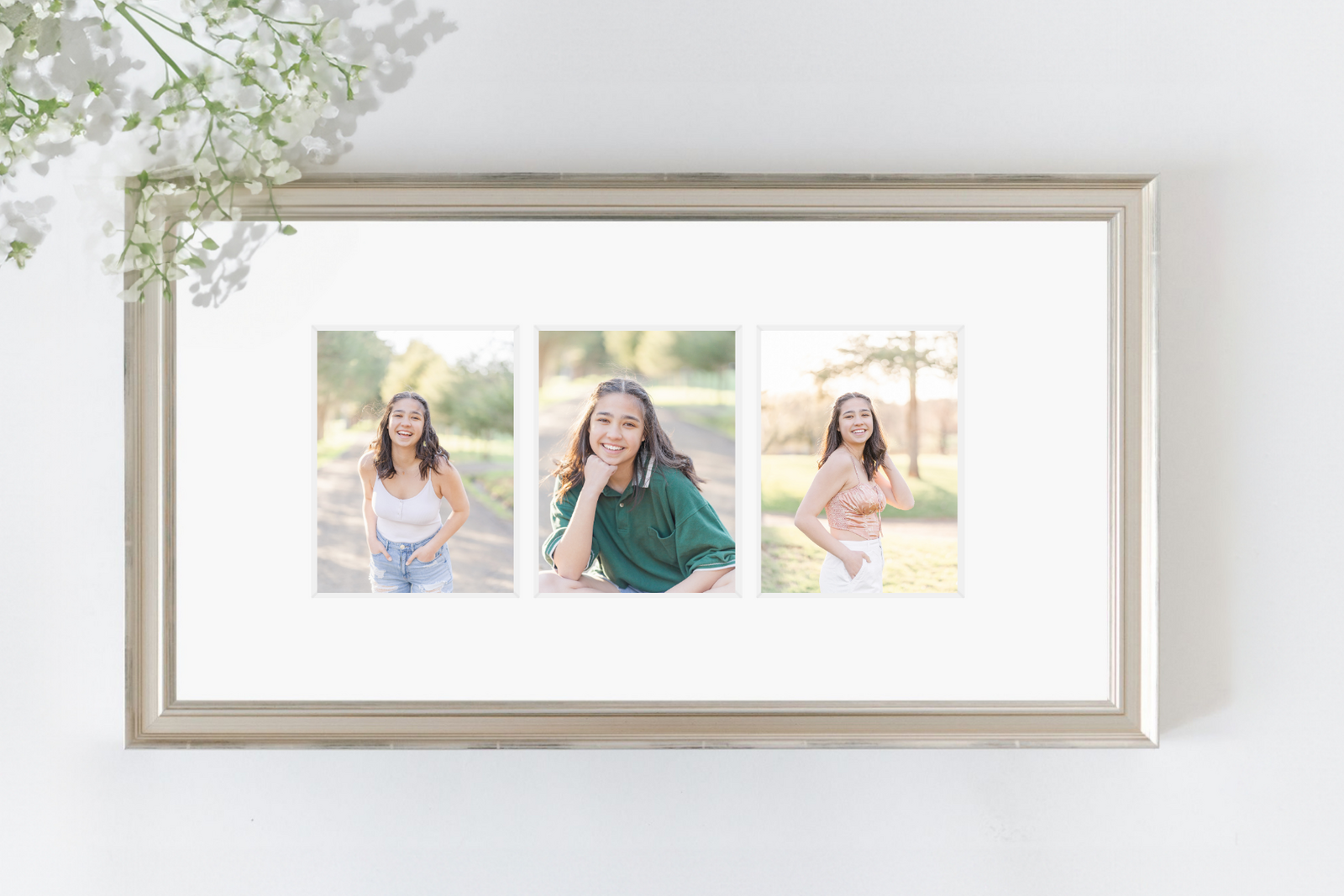 framed senior photos taken in Northern VA
