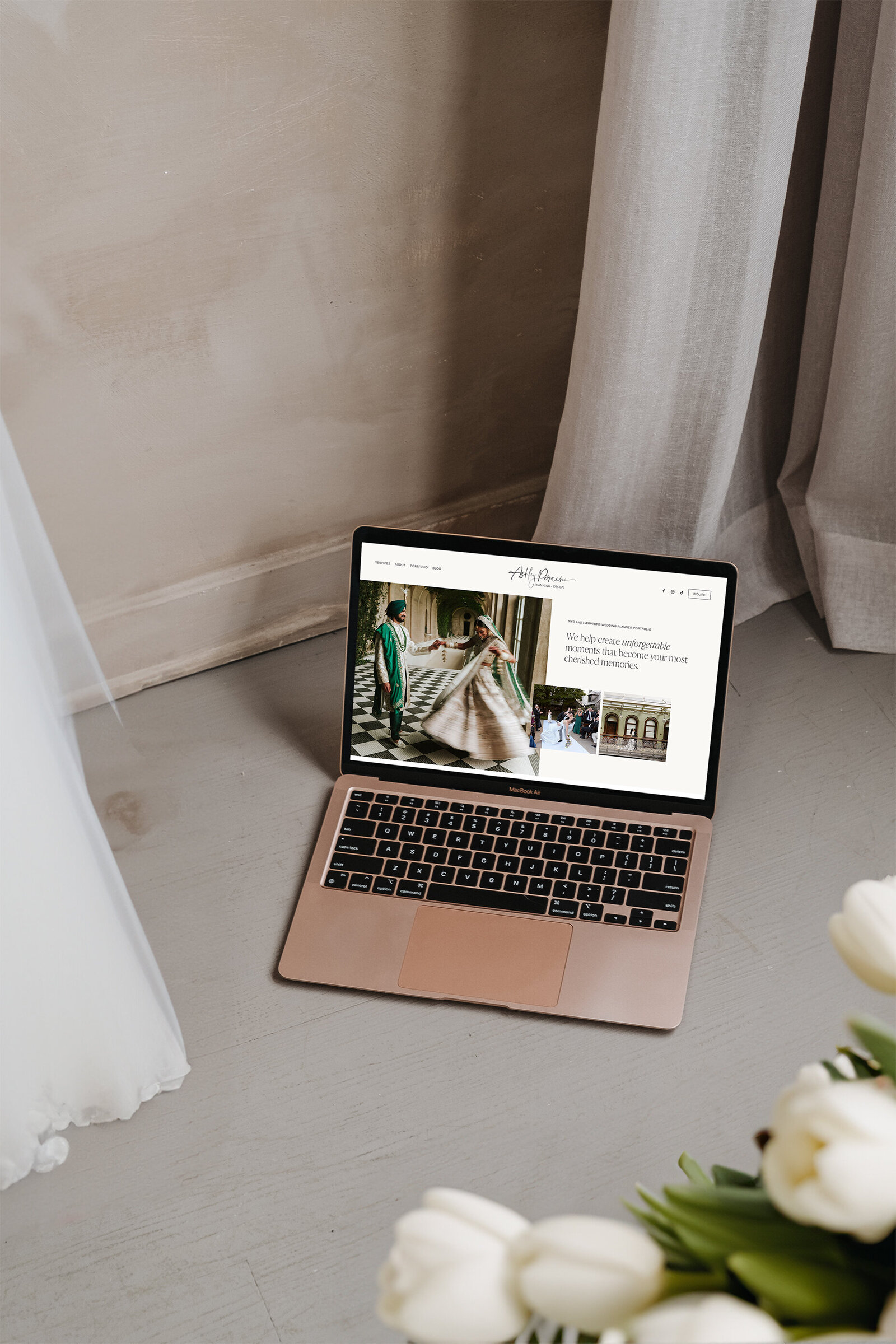 Wedding and Event Planner Squaresapce Website Design 1