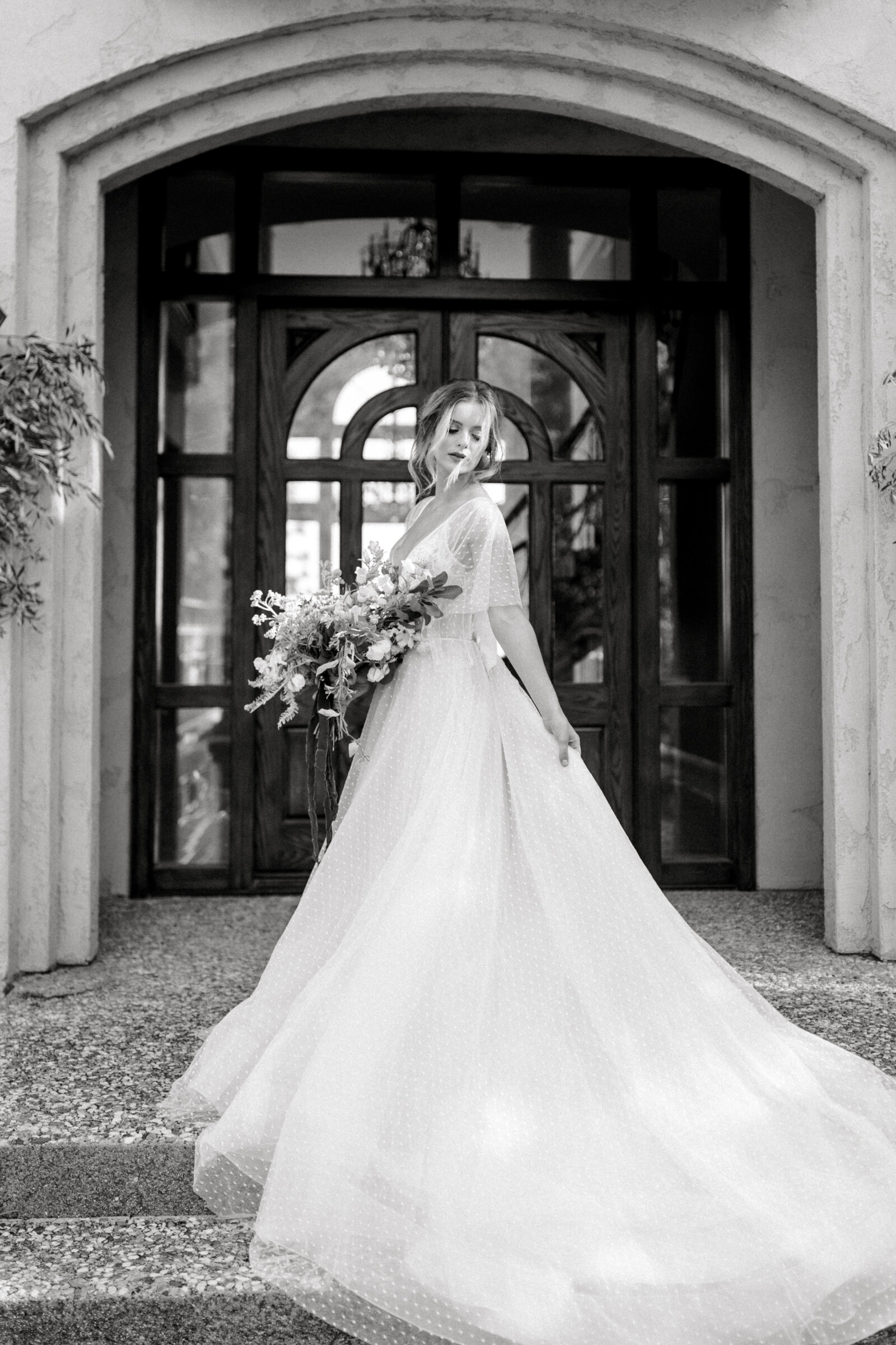 Bride on her wedding day at Filoli in Woodside, CA