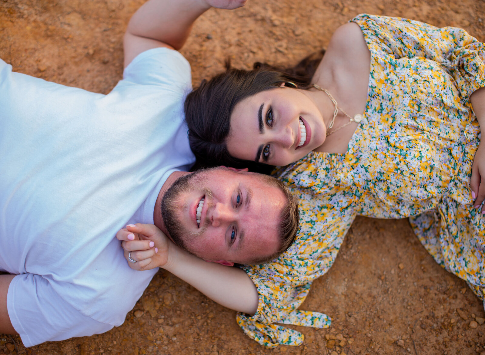 couple laying on beach