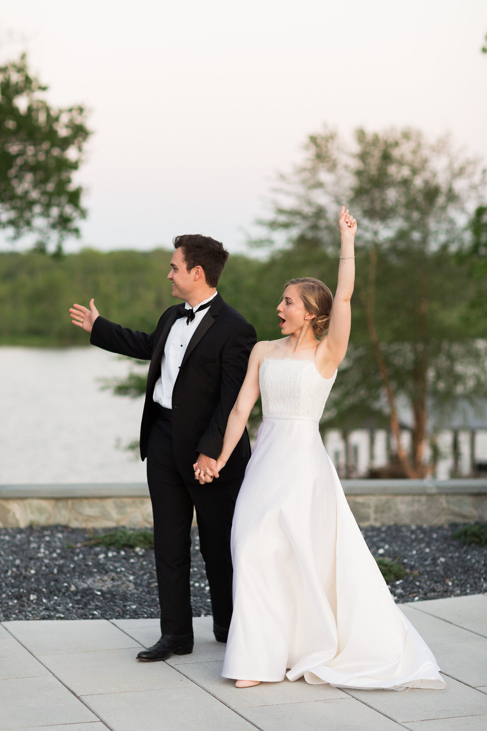 Private riverside estate wedding on the river in Virginia