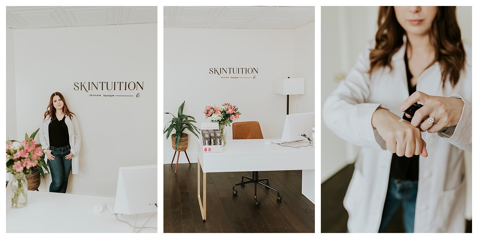 Louisville Kentucky branding photographer captures Skintuition skincare boutique brand imagery.
